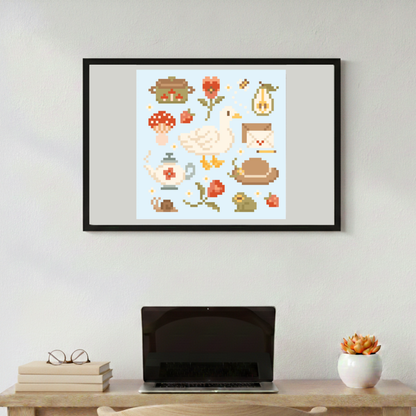 Numaralı Pixel Sticker Yapıştırma Seti